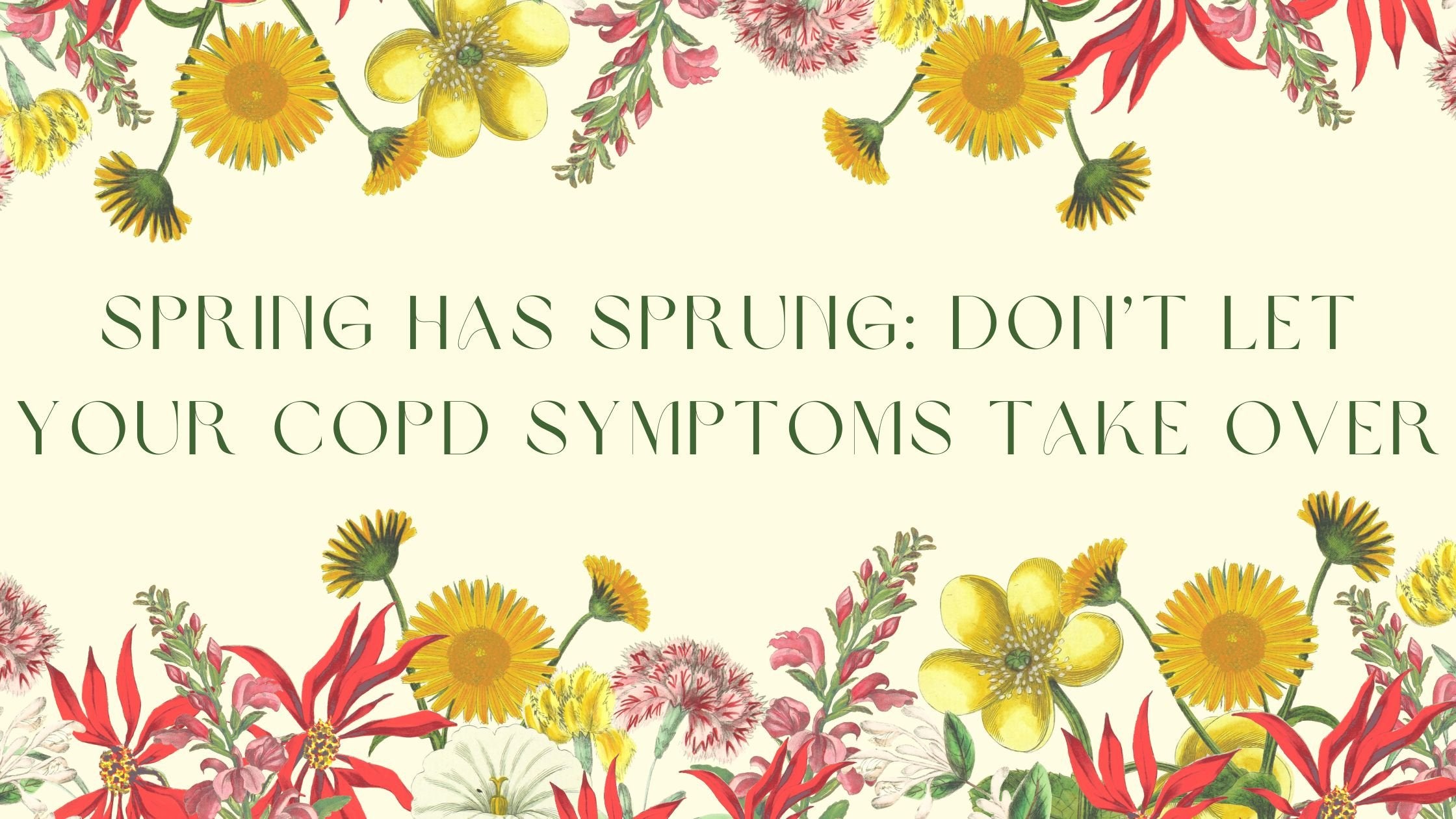 Spring Letting Spring Has Sprung: Don’t Let Your COPD Symptoms Take Over – LPT Medical