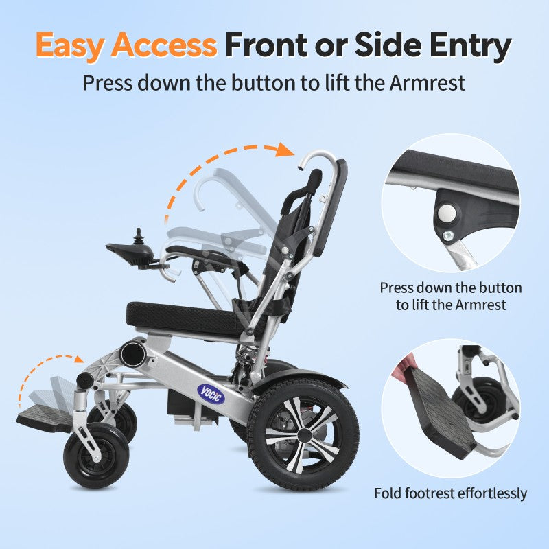 V62 Airline Approved Power Wheelchair 20AH – LPT Medical